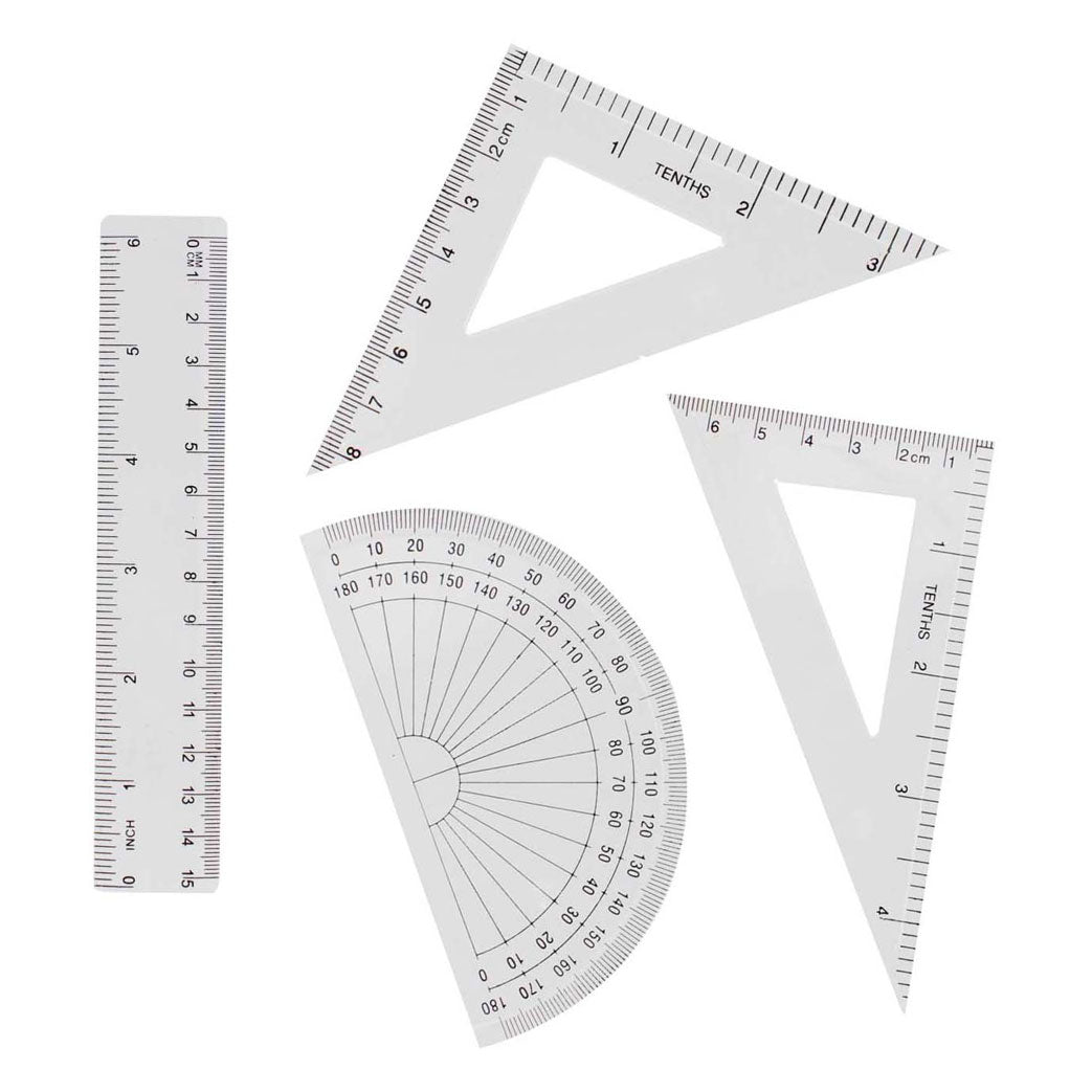 Geometry set 15cm, 4pcs.