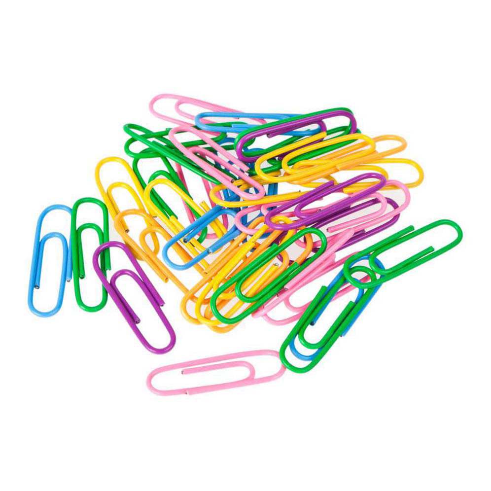 RC colored paper lip 28mm, 150pcs.