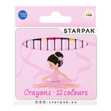 Wax crayon balerina, 12 pcs.
