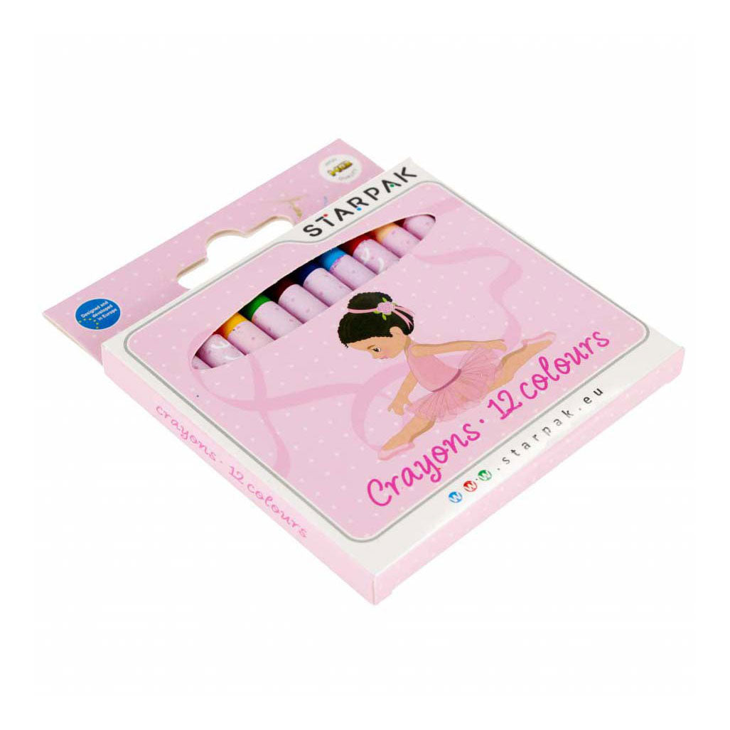 Wax crayon balerina, 12 pcs.