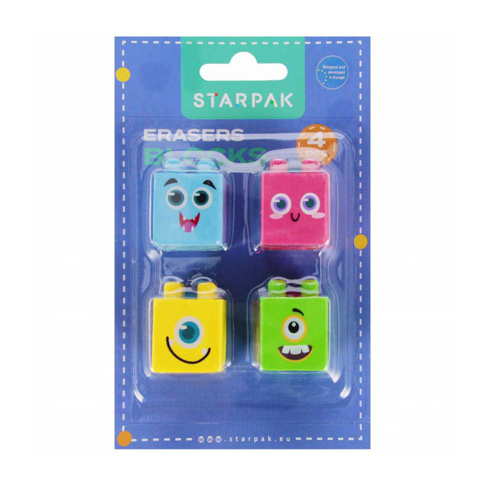 Eraser 3d puzzle blocks, 4 pcs.