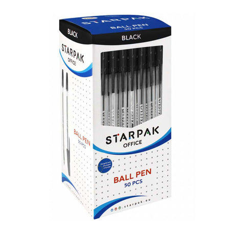 Ballpoint pen with black cap, 50 pcs.