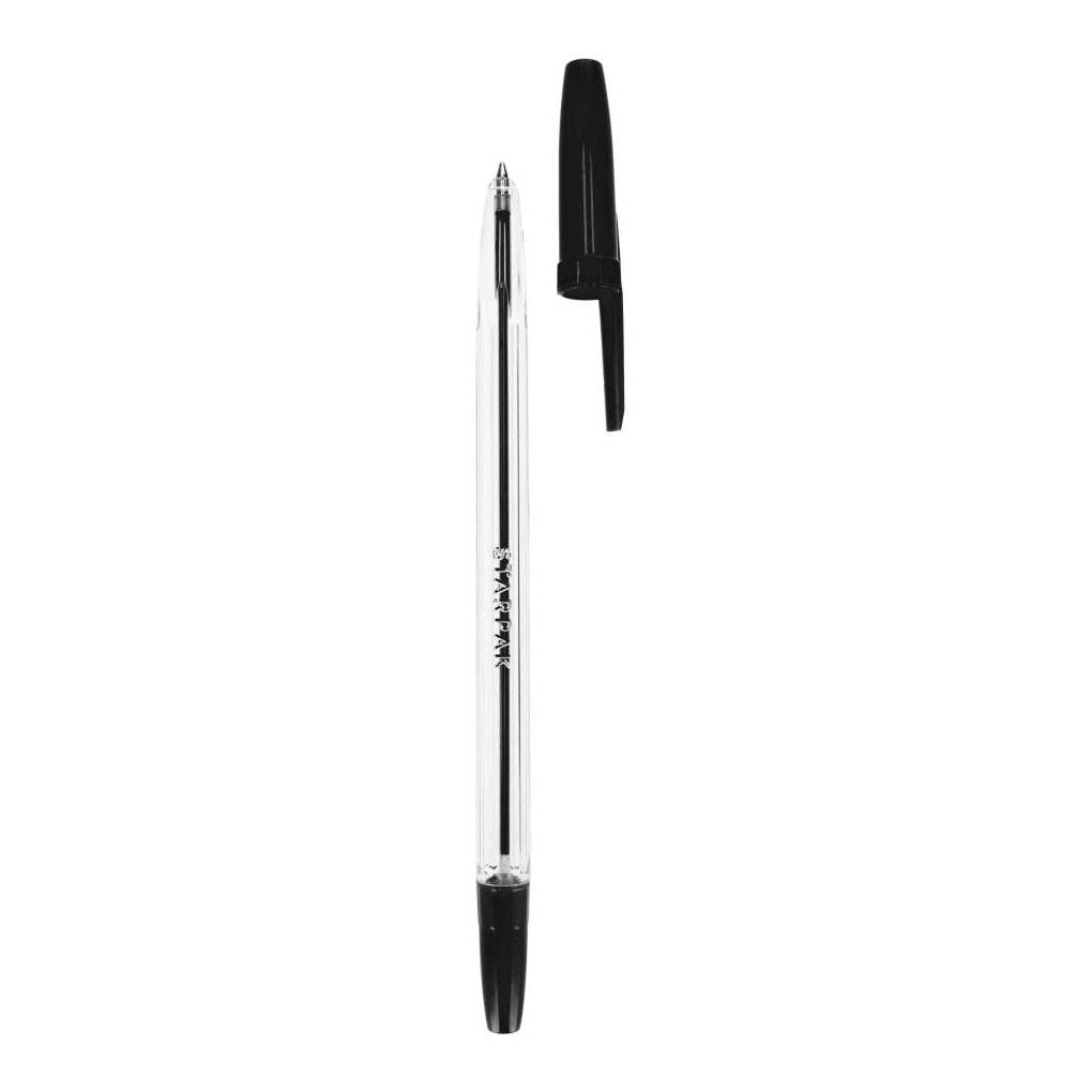 Ballpoint pen with black cap, 50 pcs.