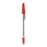 Ballpoint pen with cap red, 50 pcs.