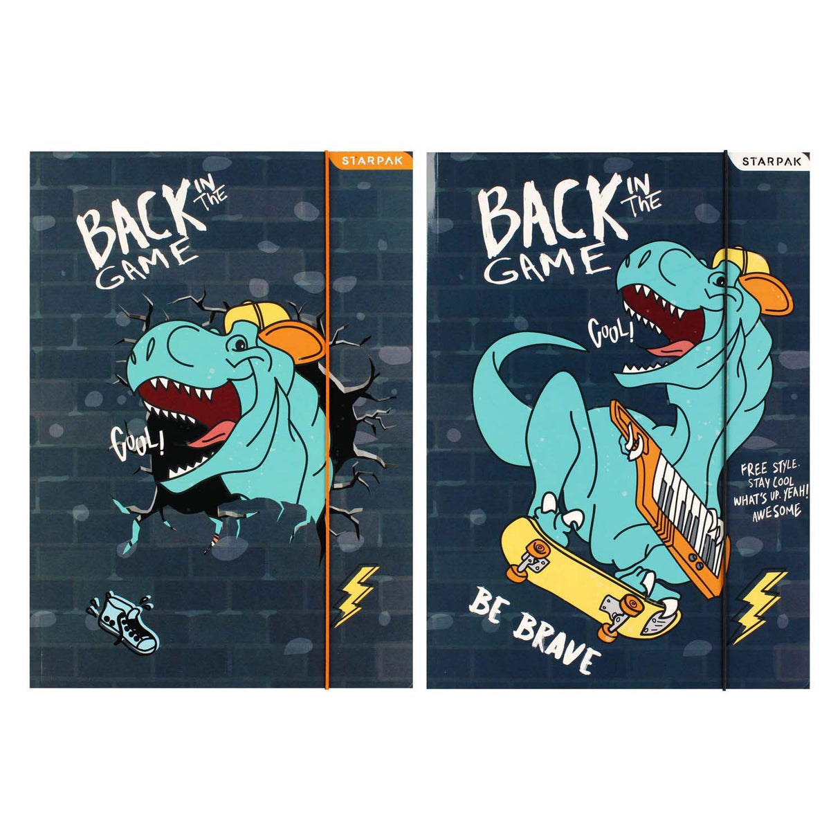 Folder mat elastesche A4 Skate Dino