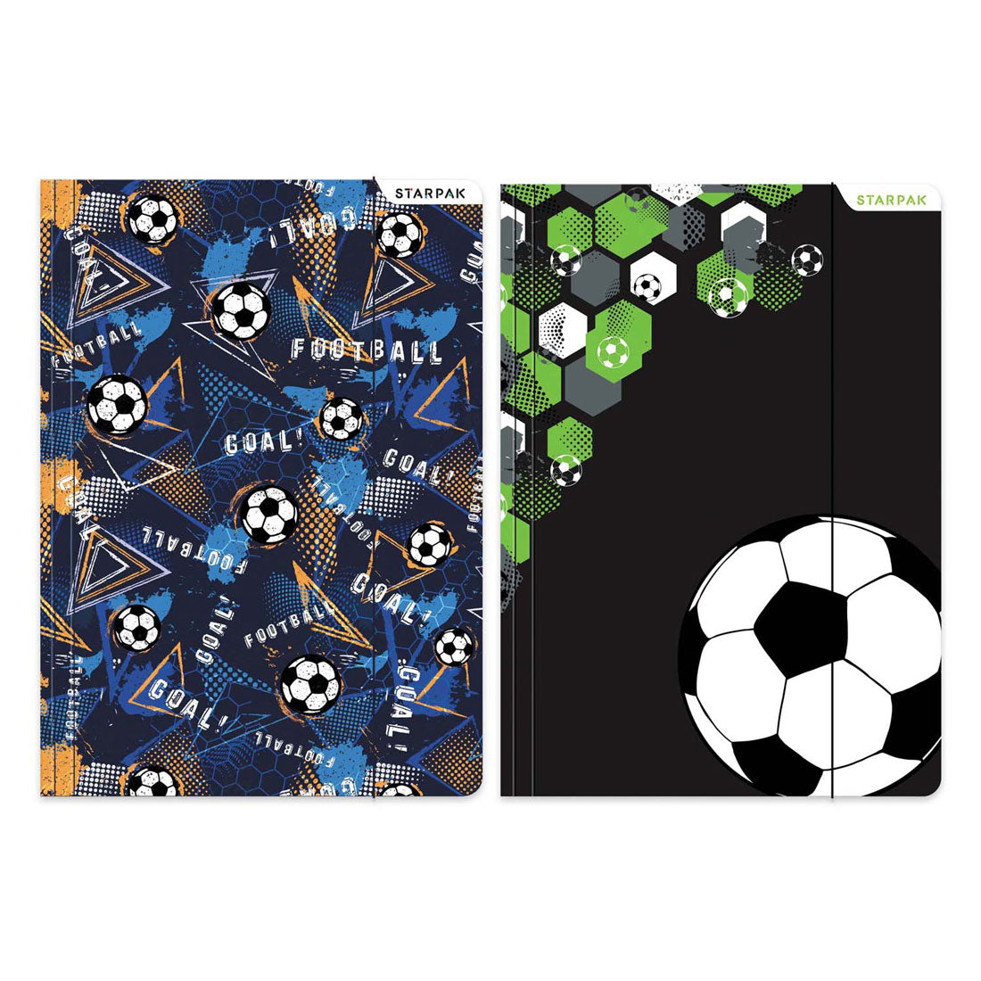 Mappe med elastisk A4 fotballtrykk