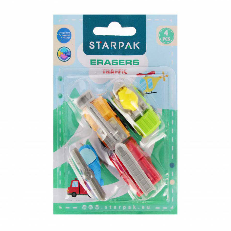 Eraser 3D Puzzel Traffic, 4 Stéck.
