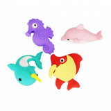 Eraser 3d puzzle fish, 4 pcs.