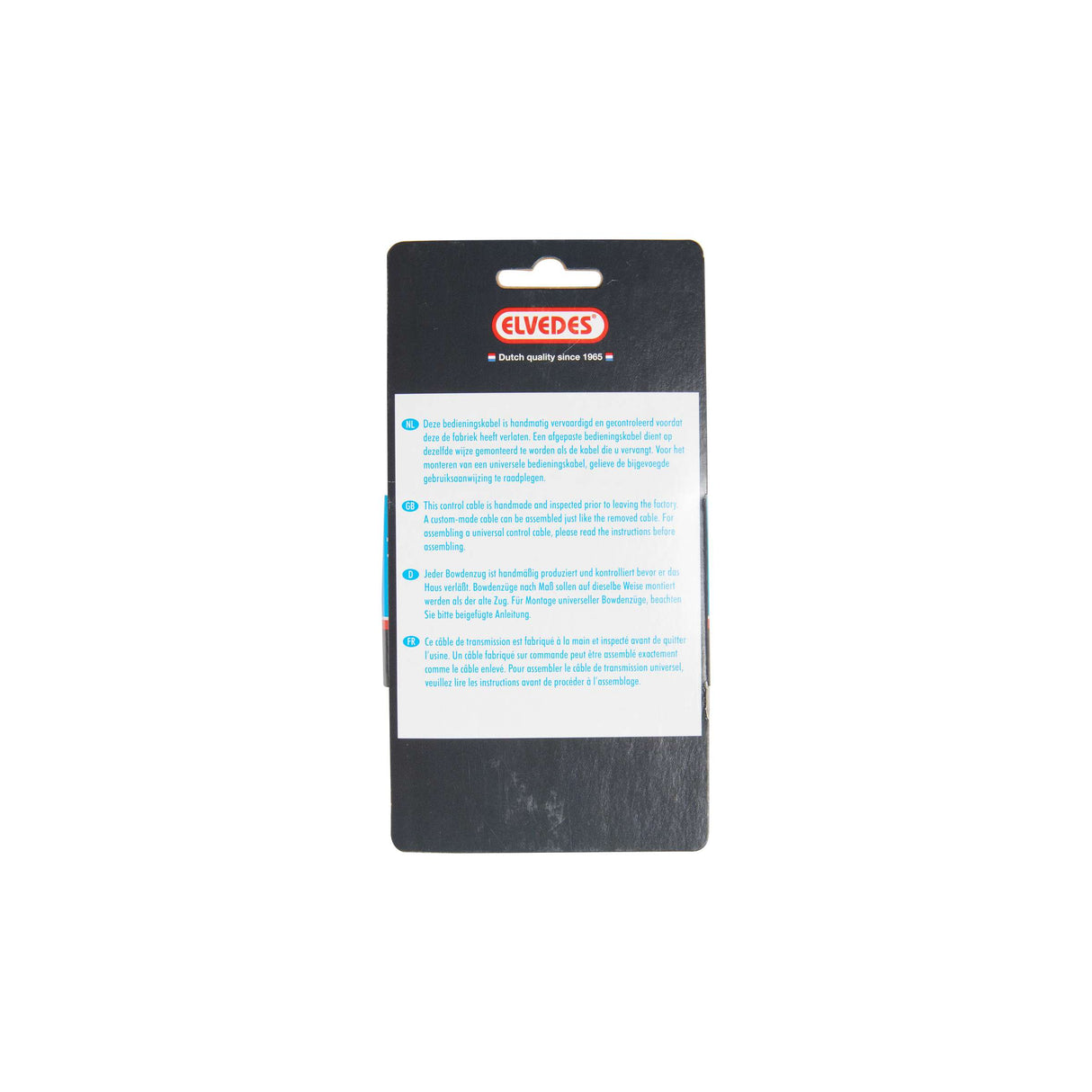 Elvedes universal brake cable kit, 1700mm x 2250mm, galvanized - black (on card)