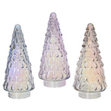 Decoris Statue Chrëschtbeemchen Glas iriserende 23cm