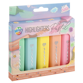 Groupe d'artisanat créatif moxy 6 surligneurs pastel