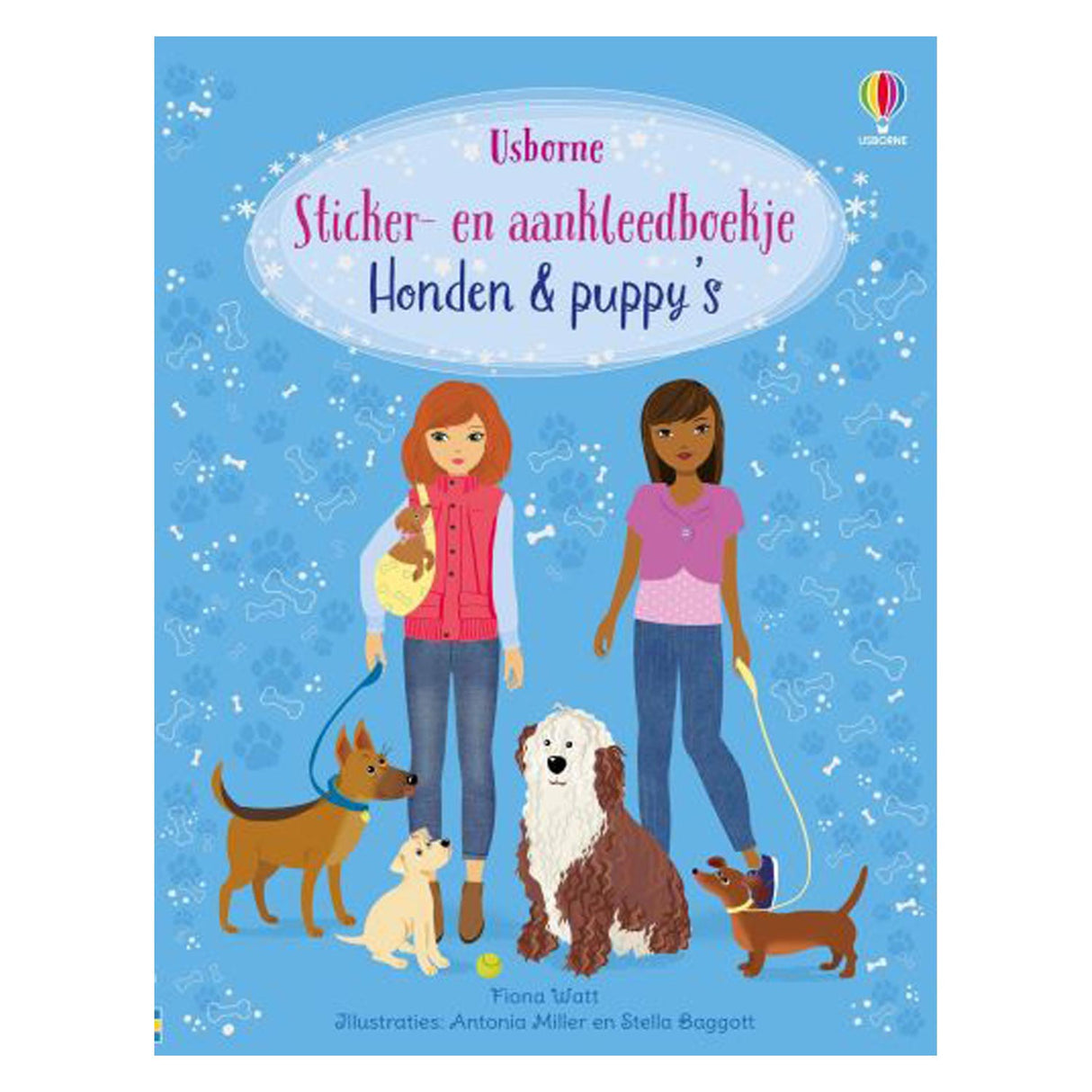 Sticker and dressing book dogs and puppies