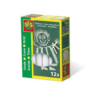 Ses blackboard chalk white ã˜10mm pack of 12 pieces