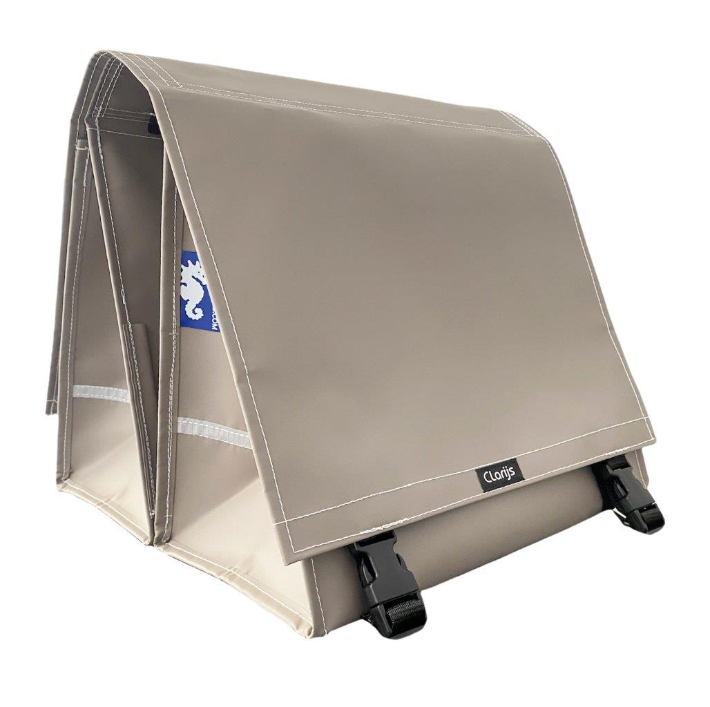 Clarijs Tas dubbel xl taupe mat 46 ltr