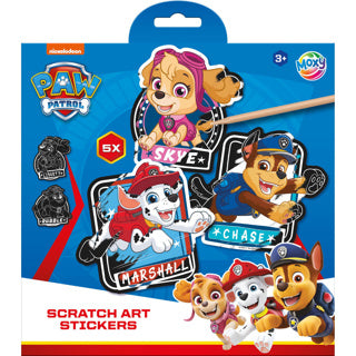 Autocollants à gratter pour groupe d'artisanat créatif - Paw Patrol, 6 pcs.