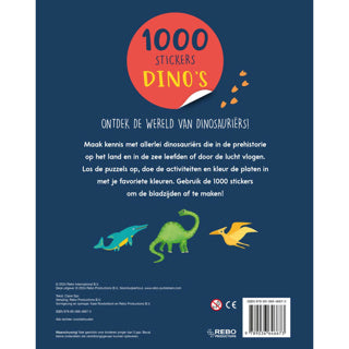 Buchaufkleberbuch 1000 Aufkleber Dinosaurier | 2 Stk