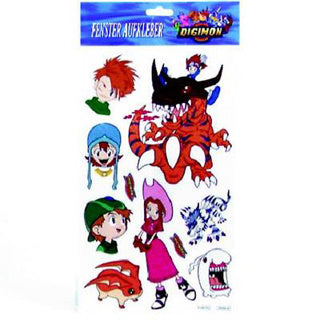 Fënstersticker digimon assortéiert | 100 Stéck