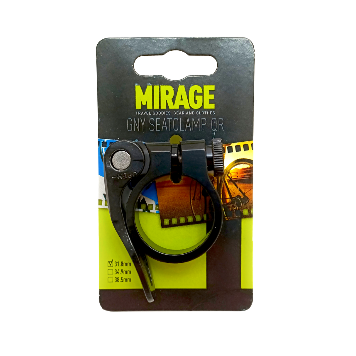 Mirage Zadelpenklem alu 31.8 zwart