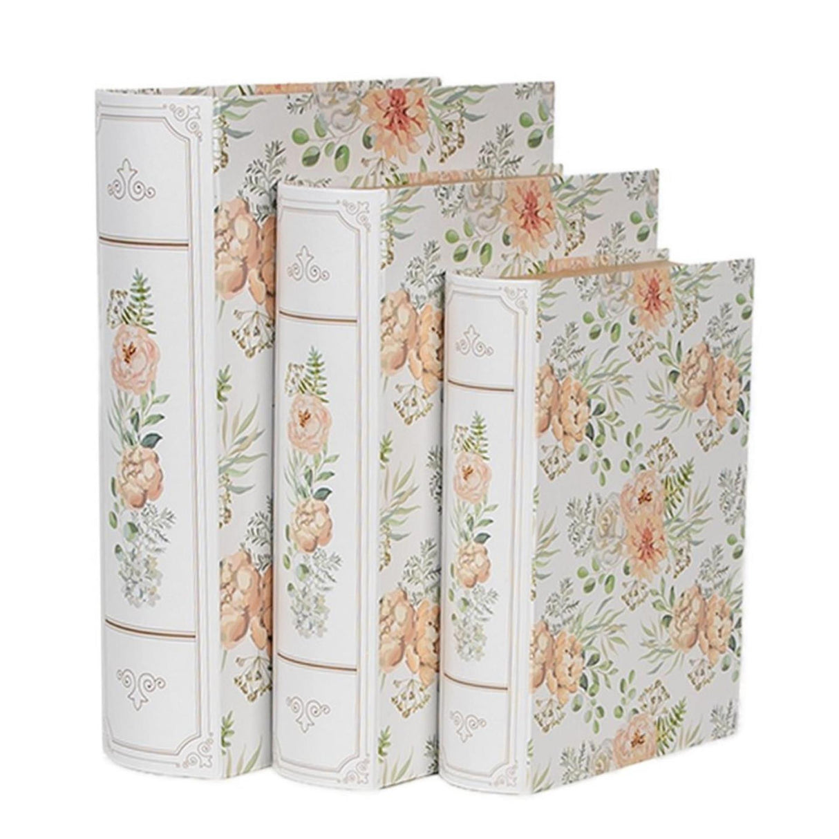 Clayre eef storage books flower set a 3