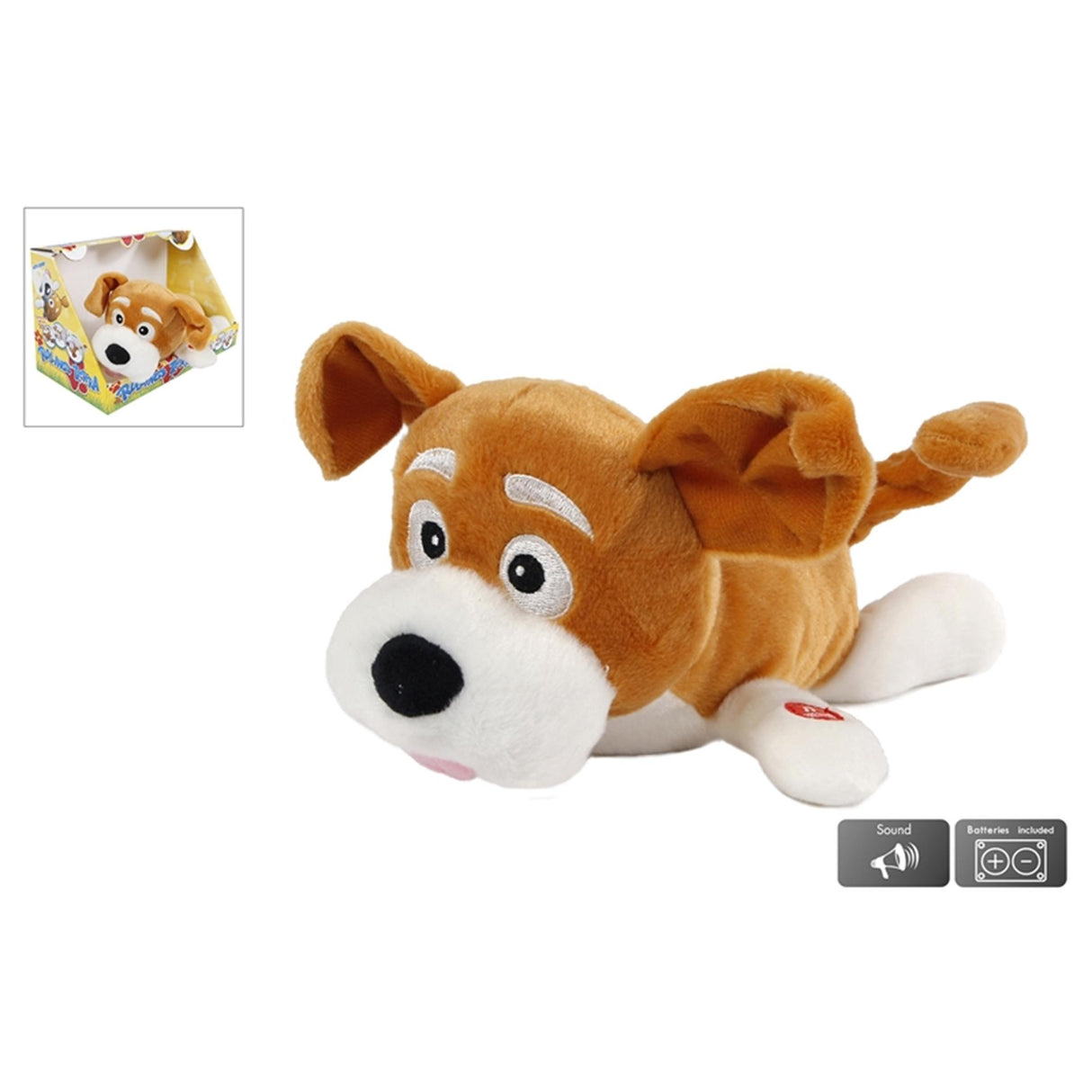 Rolling Hond Plüsch mat Toun 28cm