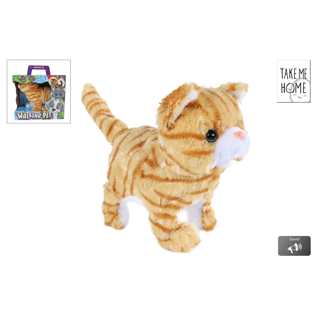 Take me home walking cat meowing 21cm