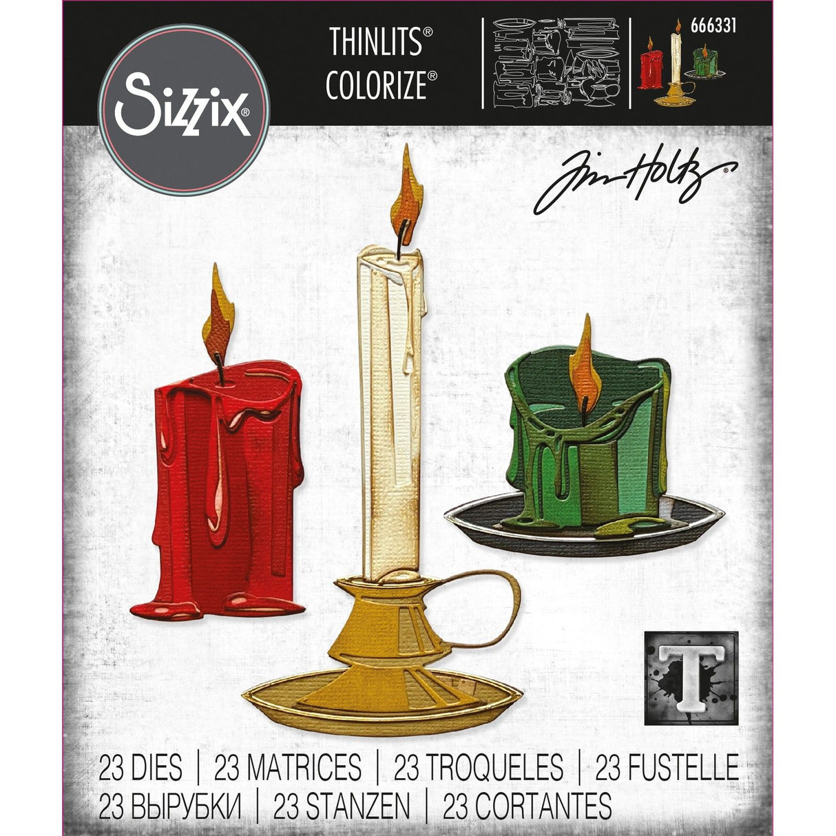 Sizzix • Tim Holtz Thinlits Die Set Candle Shop Colorize