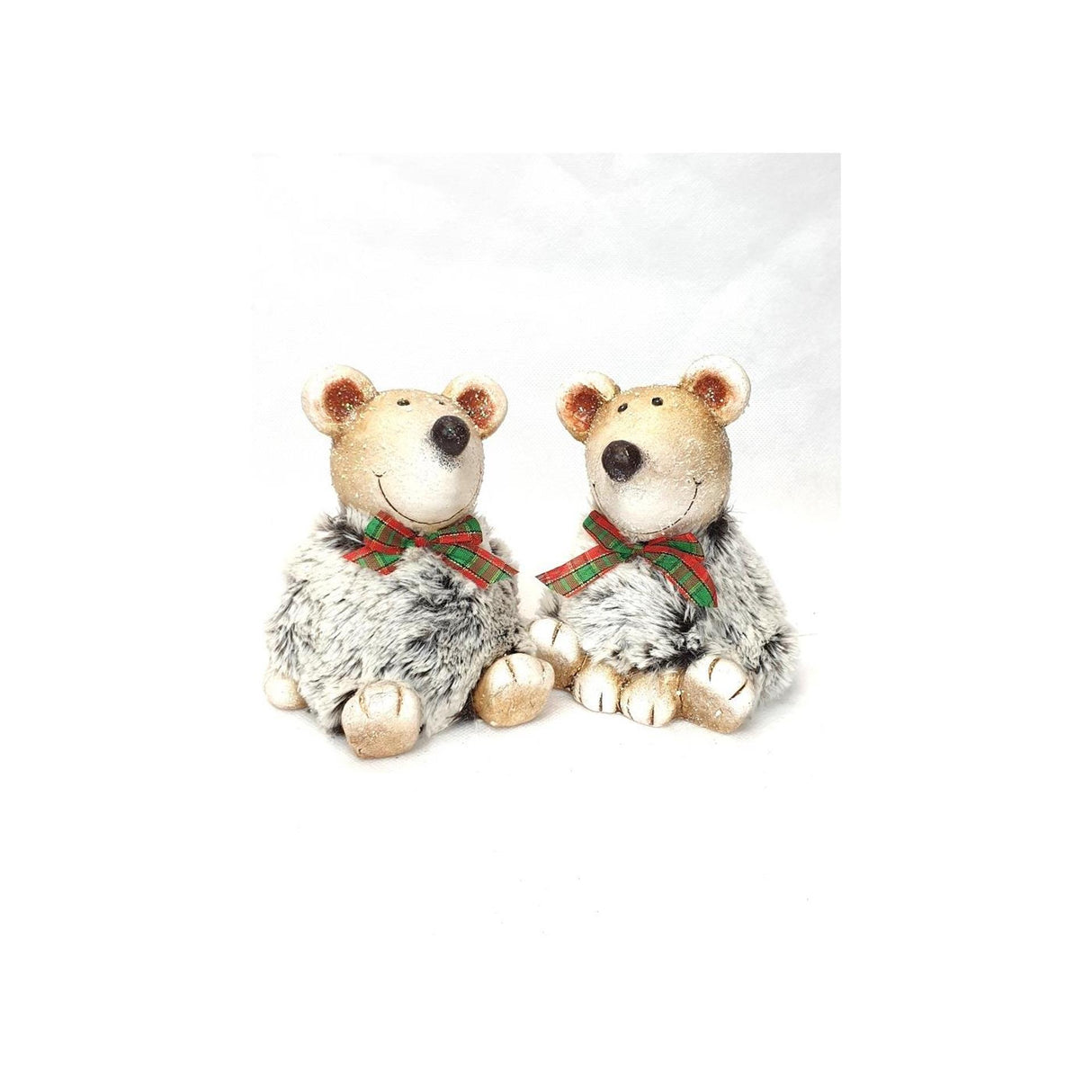 Mansion atmosphere statue bear with bow 8x7x9cm