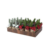 Decoris Konscht Chrëschtstéck am Jute Pot ø5xh15cm