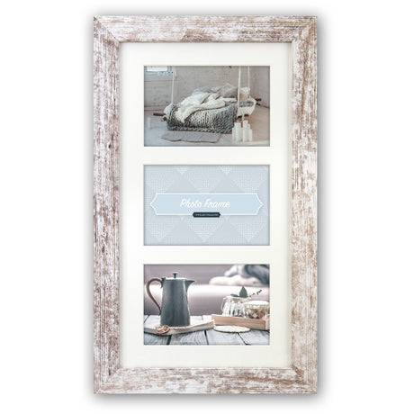 Фоторамка Zep v23106 nelson 6 3q white wash за 3 снимки