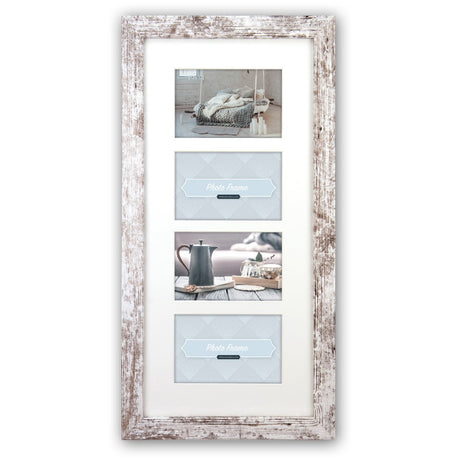 Фоторамка Zep v24106 nelson 6 4q white wash за 4 снимки