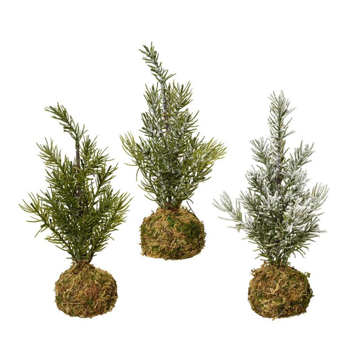 Decoris Chrëschtbeemchen Mini op Mooskugel h23cm