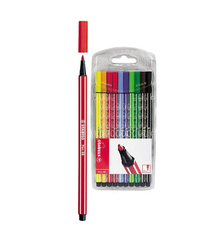 Stabilo Pen 68 Fils Tipp Pen Case 10 Faarf