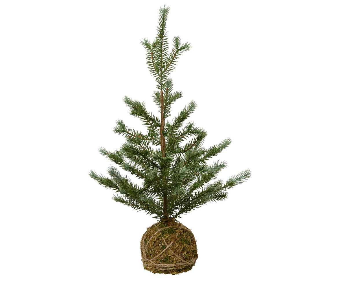 Lumineo Chrëschtbeemchen op Mooskugel h60cm