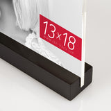 Zep – Acryl-Fotorahmen „Dresda“ für Fotos 10 x 15 mit Holzständer schwarz – aq746b