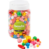 Perles en bois de couleur Creativ company, 460 pièces.