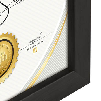 Certifikát ZEP V4721B Černá 21x29.7 cm