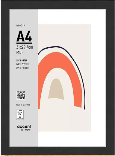 Nielsen Design Nielsen Photo Frame 3221201 Wood 19 Black 21x29.7 cm