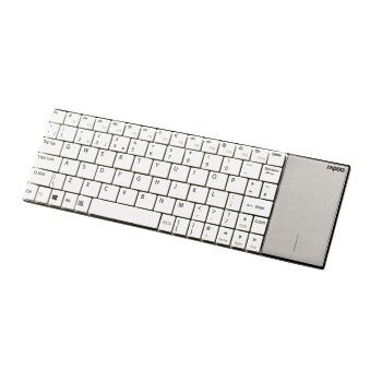 Rapoo E2710 2.4 GHz trådløs ultraslank multimedia tastatur løg hvid