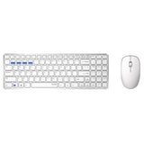 Rapoo 9300m Multimodus Wireless Ultrasse Lim Desktop Combo Set QWERTY White