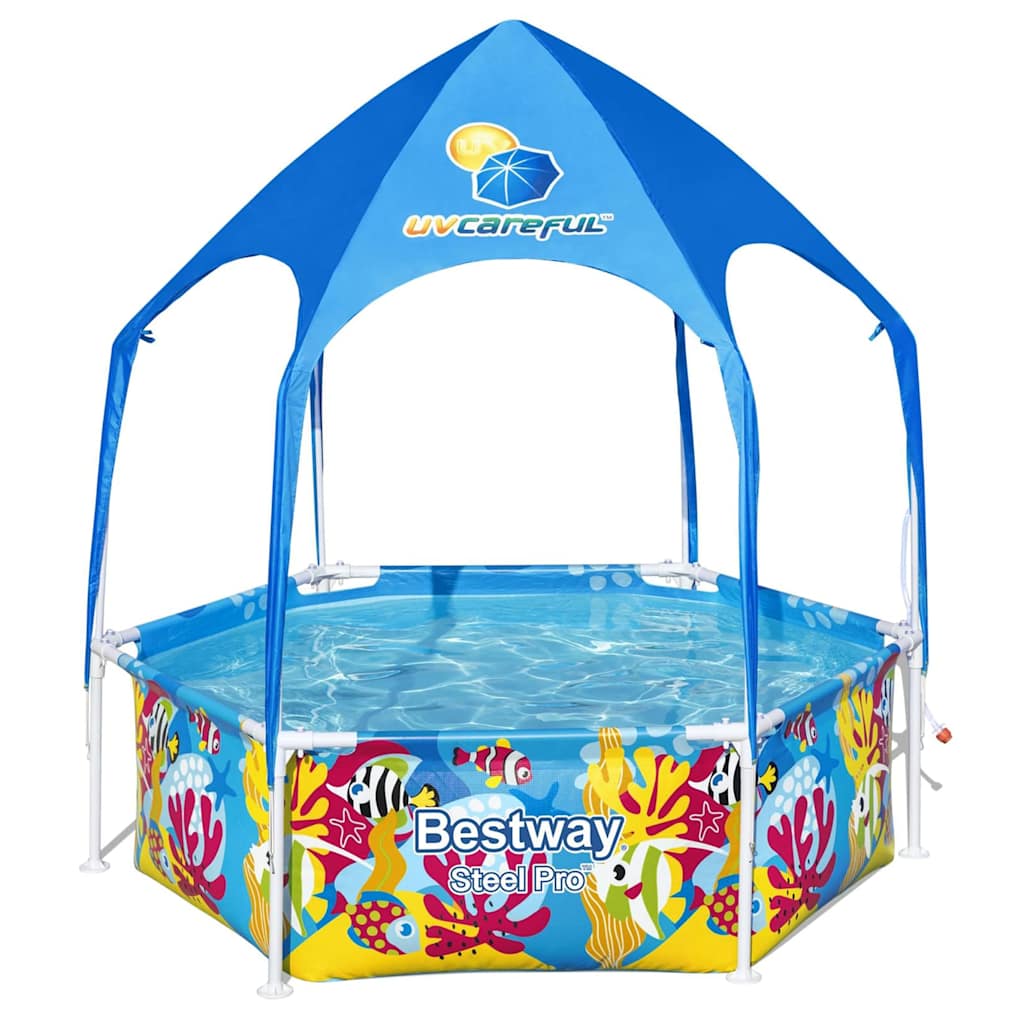 Bestway per bambini in acciaio piscina in acciaio UV attento al di fuori del terreno 183x51 cm