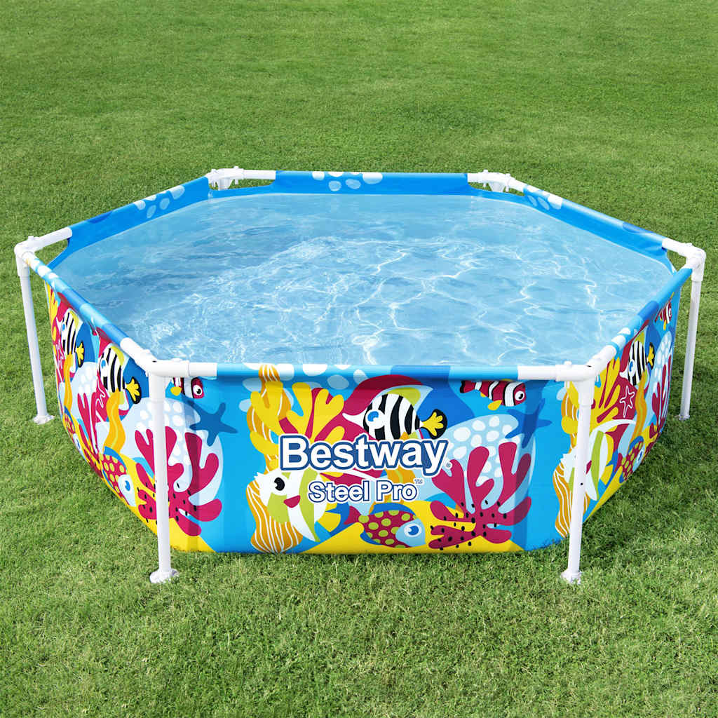 Bestway Børns swimmingpool stål UV omhyggelig over jorden 183x51 cm