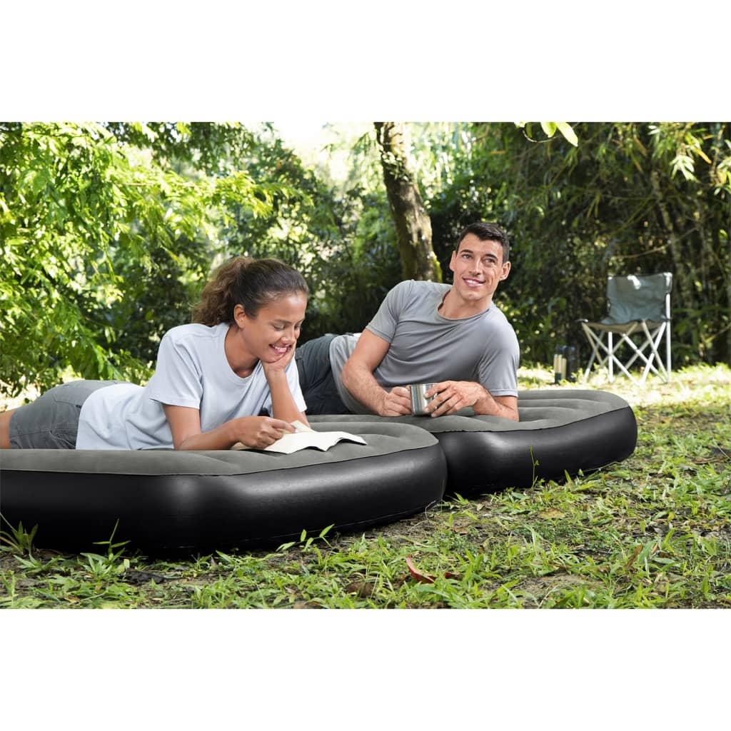 Bestway Airbed 3-w-1 nadmuchiwany 188x99x25 cm czarny i szary