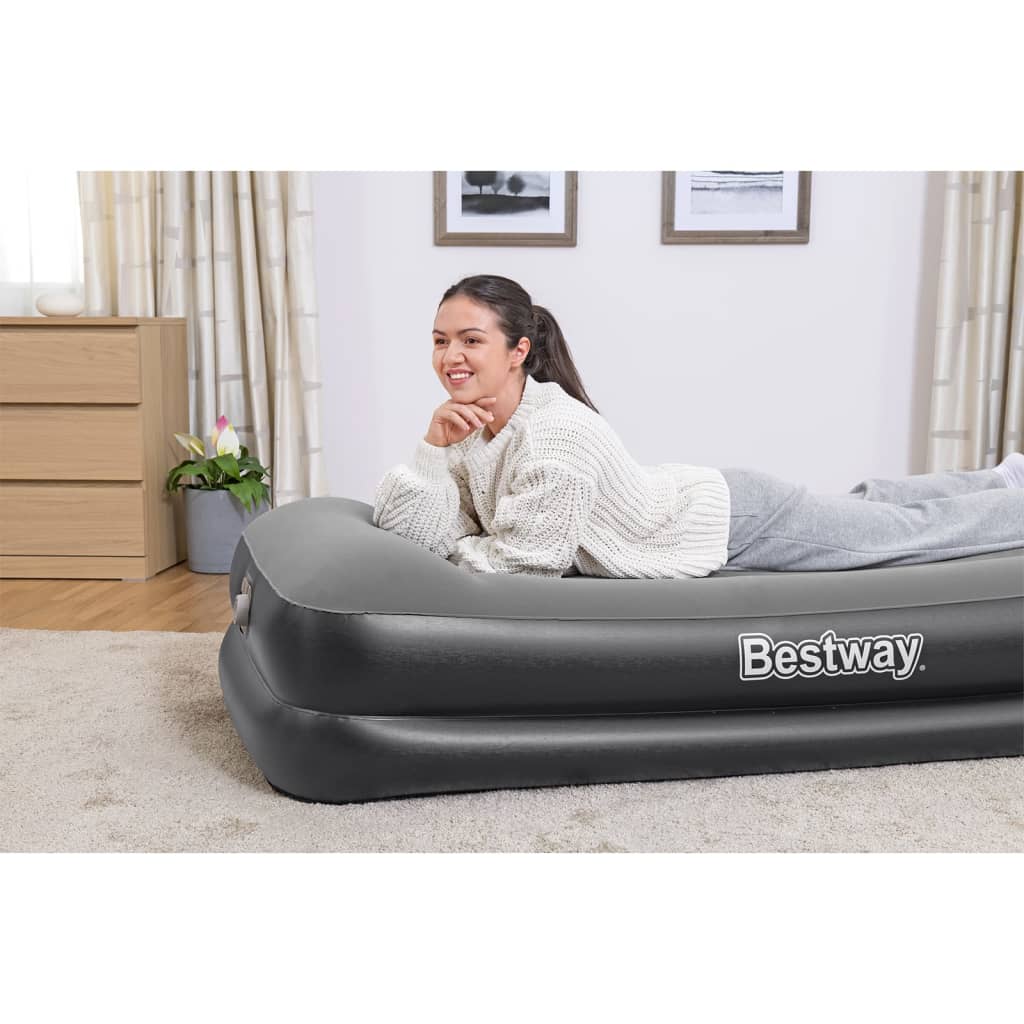 Bestway Airbed trukket med bygget luftpumpe 191x97x46 cm