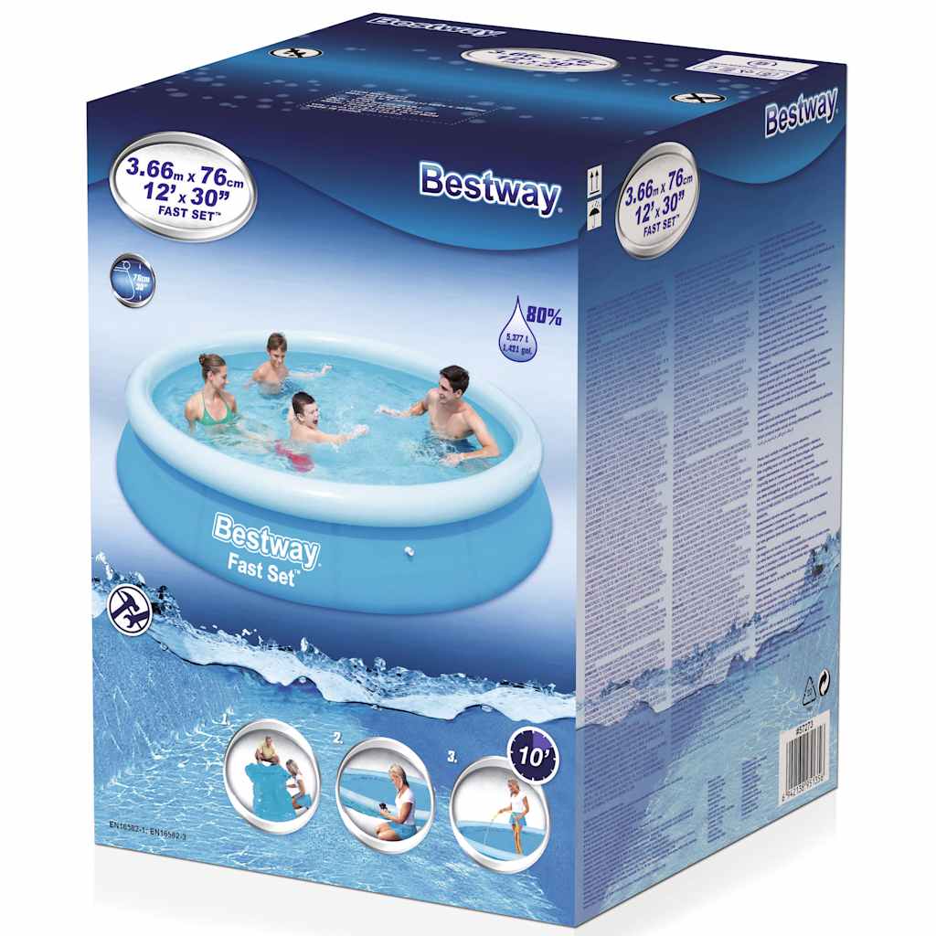 Bestway Swimming Pool Fast Set runt 366