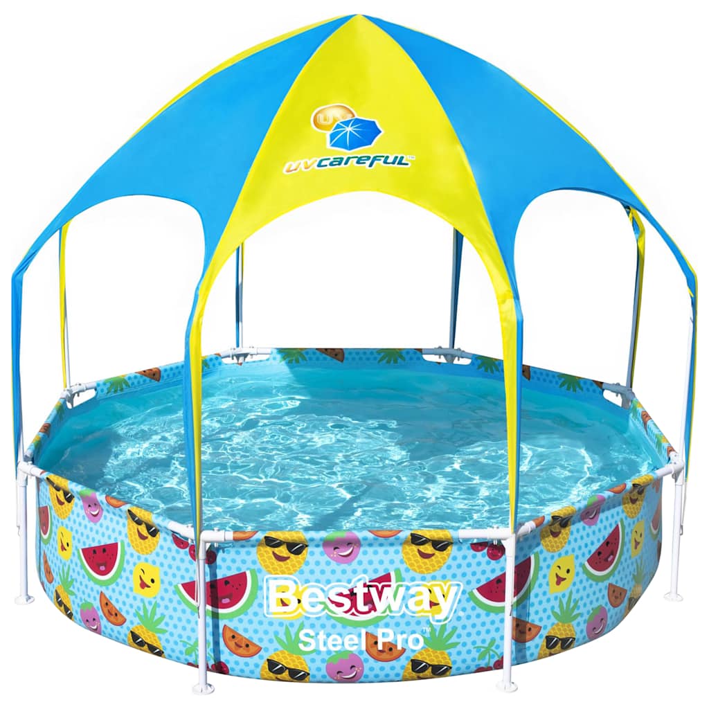 Bestway Børns swimmingpool stål UV omhyggelig over jorden 244x51 cm