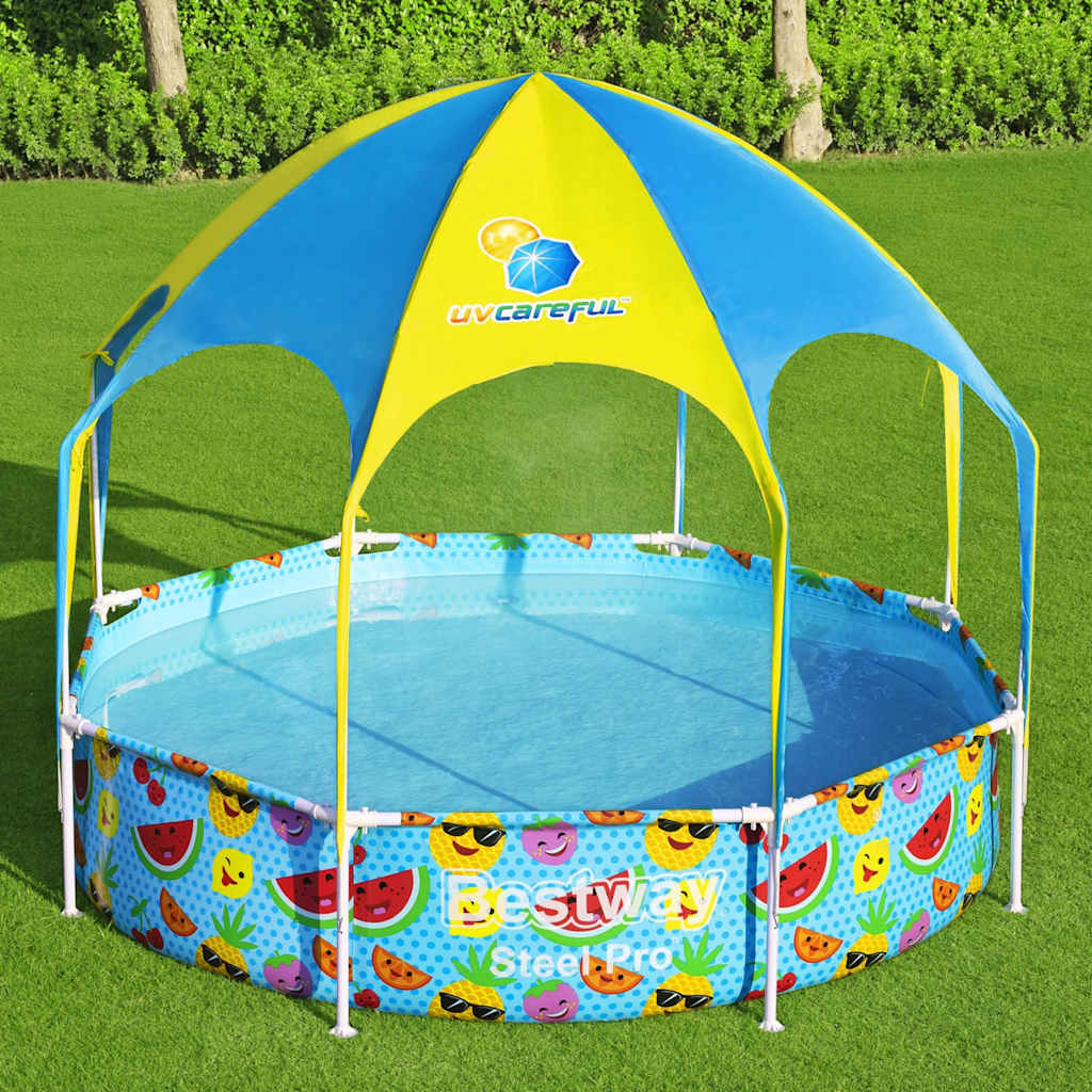 Bestway Børns swimmingpool stål UV omhyggelig over jorden 244x51 cm