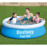 Bestway Zwembad Fast Set opblaasbaar rond 183x51 cm blauw