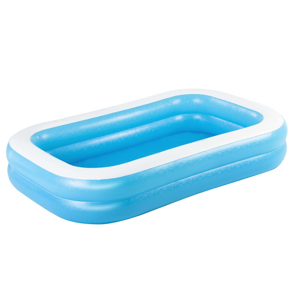 BESTWAY FAMILY SWIMMING POOL RECTANGULY GUDSBAR 262X175X51CM Blå hvit