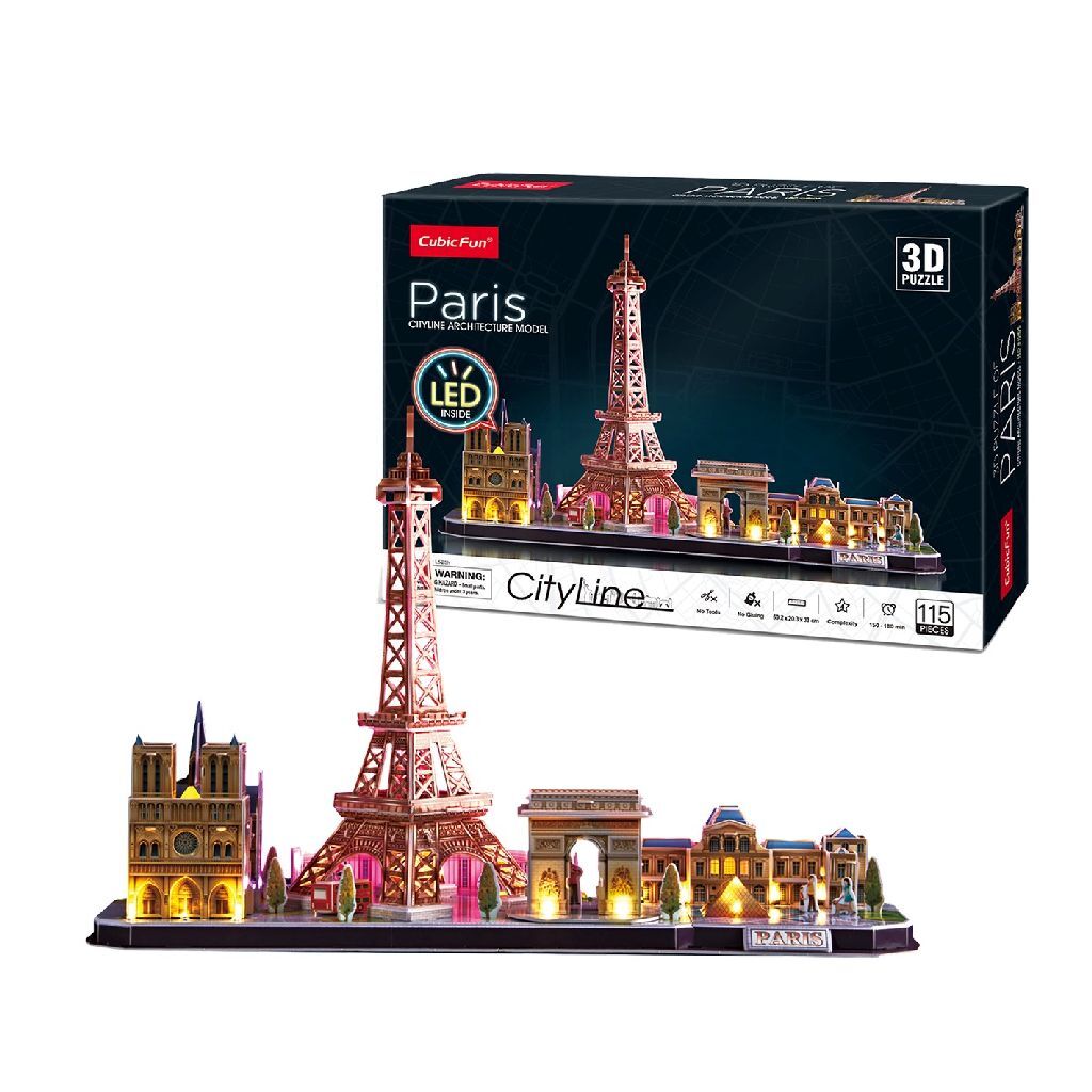 Cúbico Fun 3D LED LED París 115 piezas