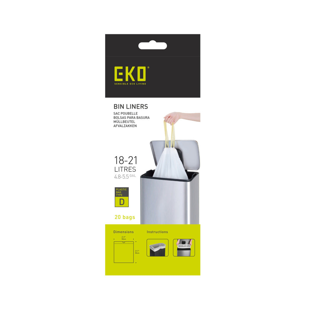 EKO EKO Afvalzak Type D 18-21 Liter Rol met 20 Afvalzakken